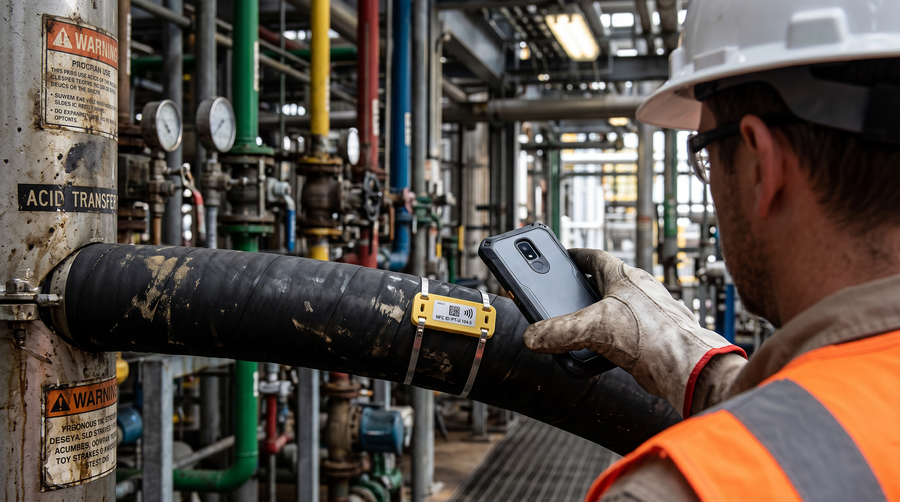 NFC-tagged hoses